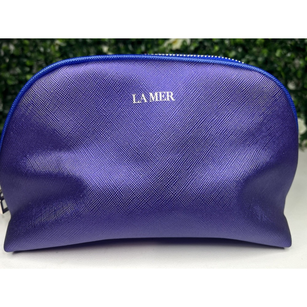 LA MER blue Makeup Cosmetics Bag, Travel Toiletry Pouch Case - NEW